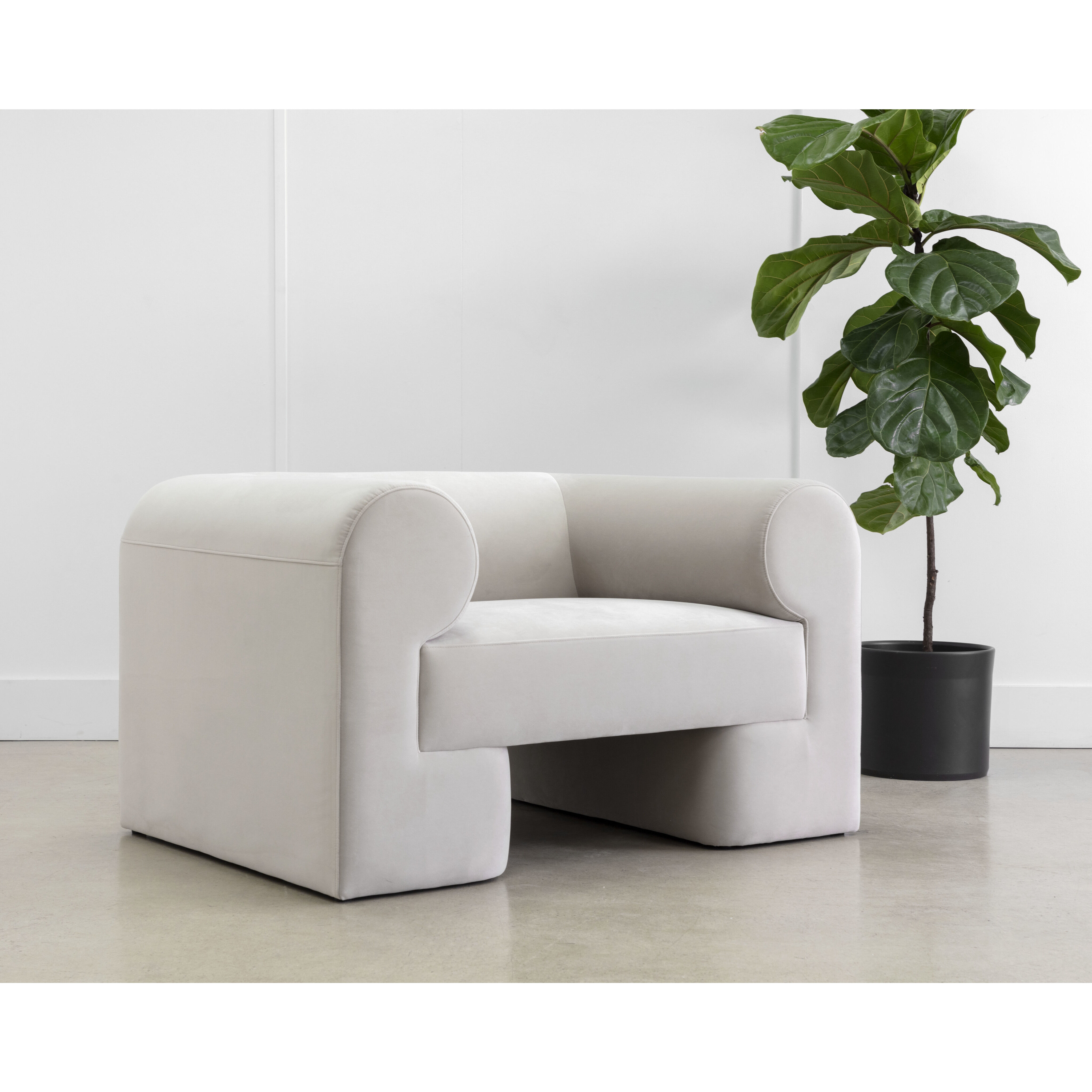 Ionic Meg Taupe Armchair